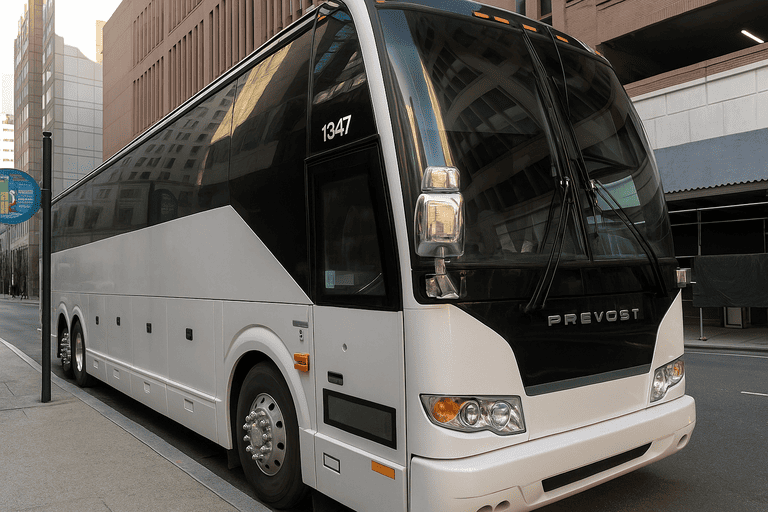 a Shreveport Shuttle Bus Rentals coach bus